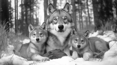 Winter Wolves Family