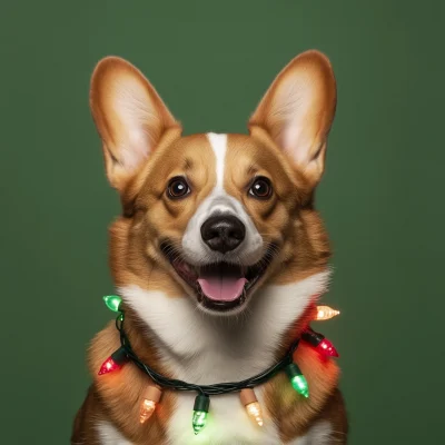 Smiling Welsh Corgi Portrait