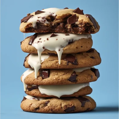 Chocolate Chunk Cookies with Cream