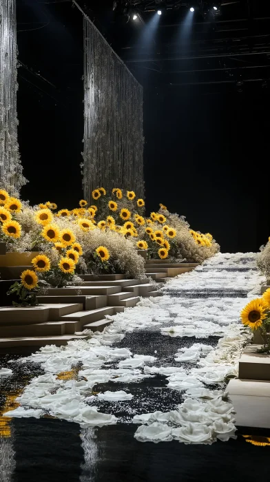 Fashion Show with Sunflowers