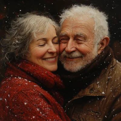 Elderly Couple in Love