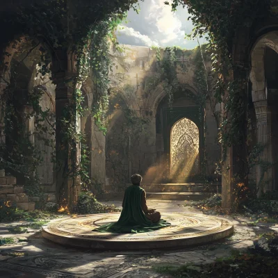 Serenity in Ancient Ruins