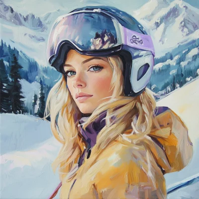 Winter Skiing Portrait