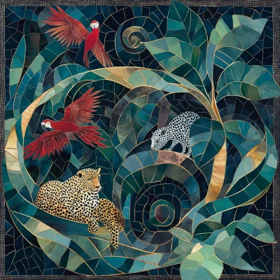 Jungle Mosaic Animals