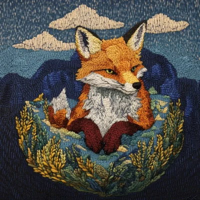 Abstract Fox in Floating Island