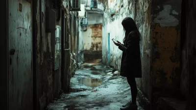 Lonely Woman in Alley