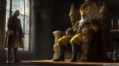 Regal King on Throne