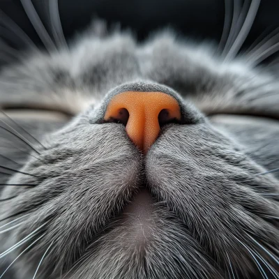 Closeup of a Cute Cat Nose