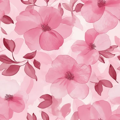 Pastel Pink Floral Pattern