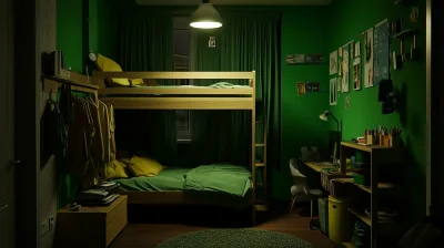 Cozy Teenage Room at Night