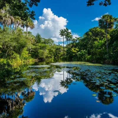 Tranquil Pond Reflection