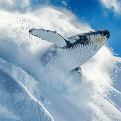 Joyful Sacred Whale Skiing