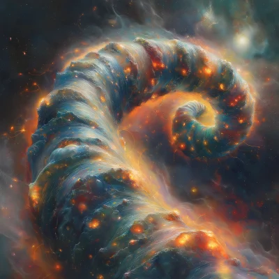 Spiral Caterpillar in Space