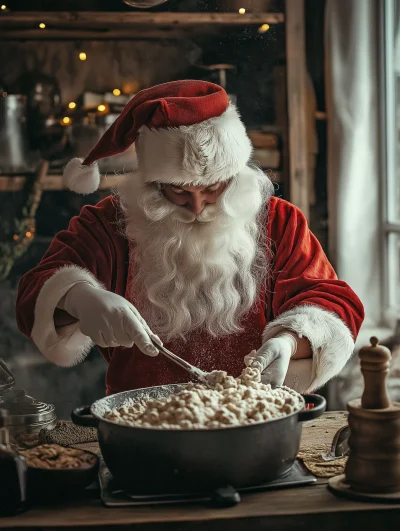 Funny Santa Cooking Scenes