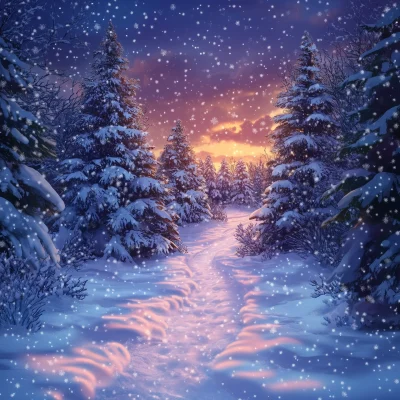 Magical Snowy Background