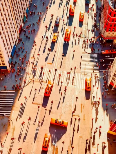 Taxis at Sunset