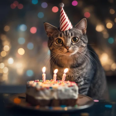 Birthday Cat Celebration