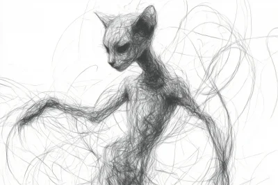 Minimalist Cat Sketch