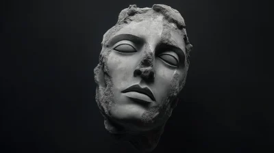 Weathered Greek Stone Head