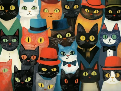 Cute Cats in Hats