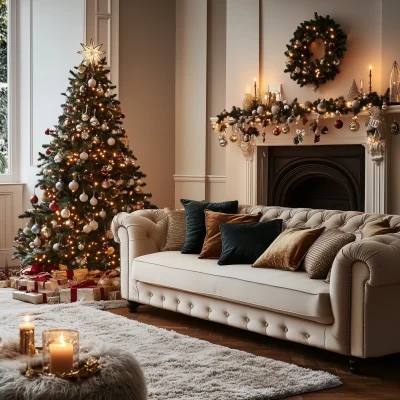 Cozy Christmas Living Room