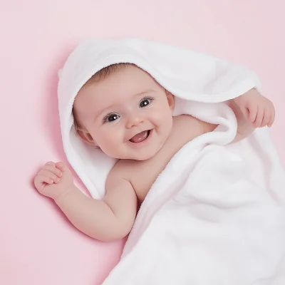 Smiling Newborn Baby Girl