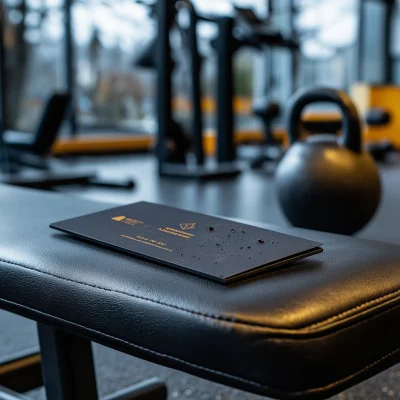 Black Business Card in Gym