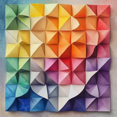 Colorful Origami Symphony