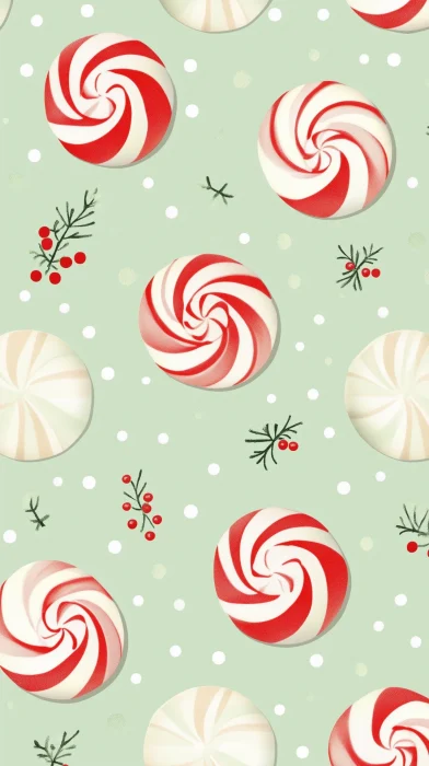 Peppermint Candies and Holly Berries