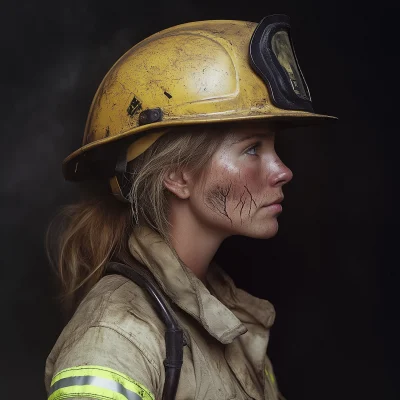 Female Firefighter Portrait