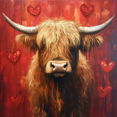 Highland Cow Valentine Theme