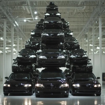 Pyramid of Toyotas