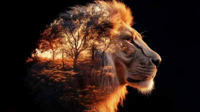 Majestic Lion Portrait