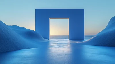 Minimalist Blue Composition