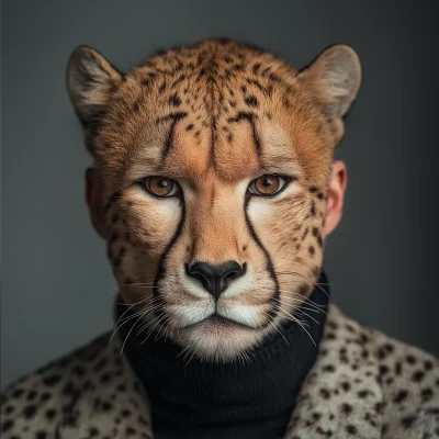 Cheetah Man Portrait