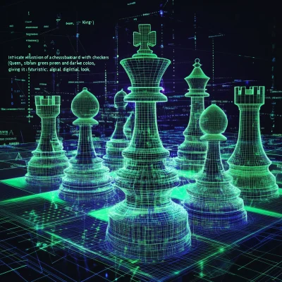 Futuristic Chessboard Battle