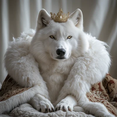 Aristocratic White Wolf