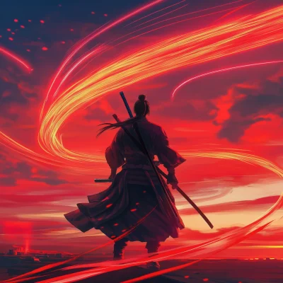 Samurai at Sunset