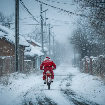 Rural Snowstorm in Poland