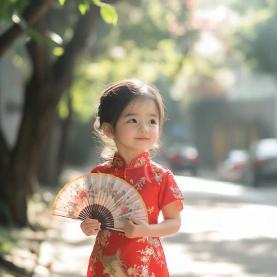 Little Girl in Cheongsam