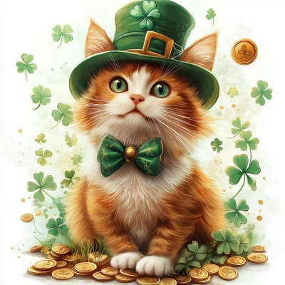 St. Patrick’s Day Cat