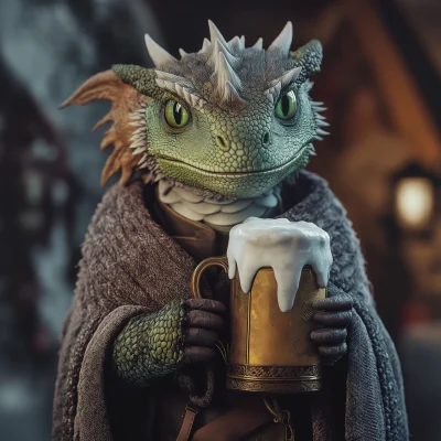 Viking Dragon with Beer