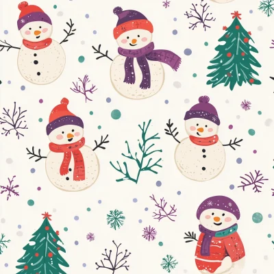 Funny Cute Winter Holiday Pattern