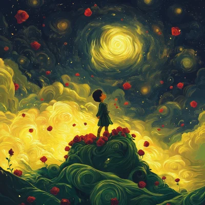 The Little Prince Among Roses