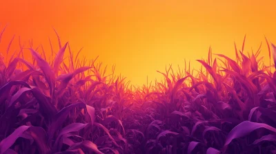 Ombre Purple Cornfield