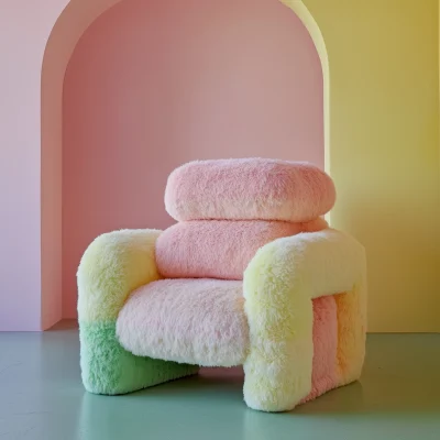 Playful Pastel Armchair