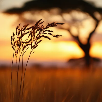 Serene African Grassland