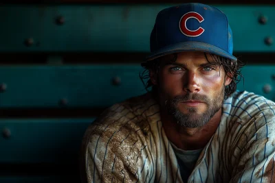 Isolated Chicago Cubs Player