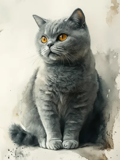 Silver Watercolor Painting