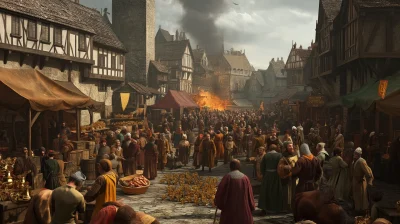 Medieval Marketplace Chaos